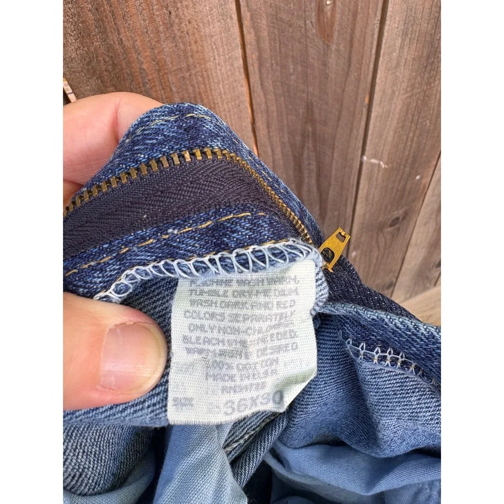 Lee Jeans Mens Vintage 1997 Relaxed‎ Fit Blue Denim Pants Size 36x30 - Picture 6 of 6
